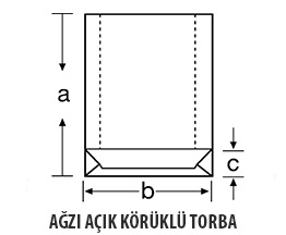AĞZI AÇIK KÖRÜKLÜ TORBA